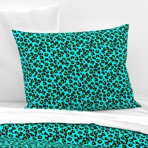 Leopard Spots Aqua Decor Collection Design Collection spotted leopard pillow sham design