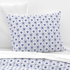 Royal Blue Honey Bees in Wreaths Home Decor Collection Home Decor Collection honey bees pillow sham design