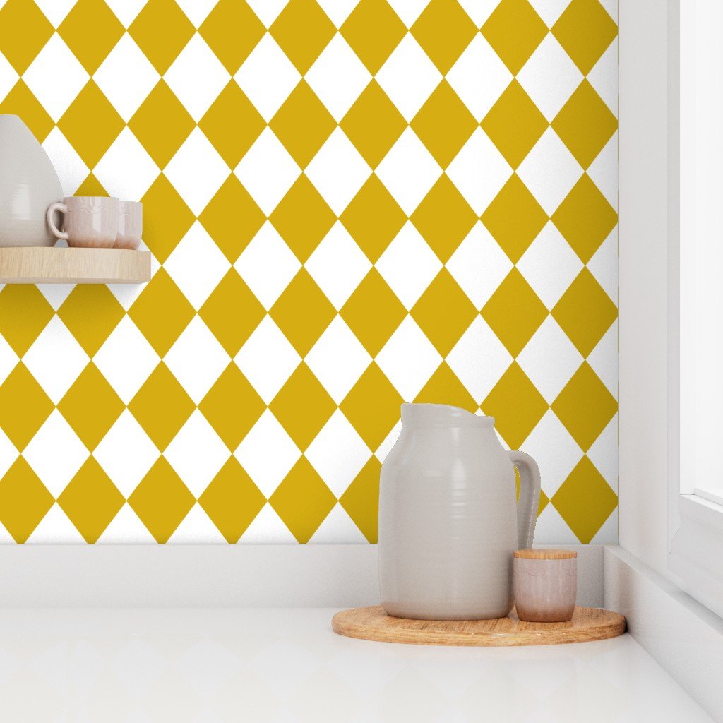 Antique Moss Yellow Modern Diamond Pattern Design Collection Design Collection harlequin diamonds wallpaper