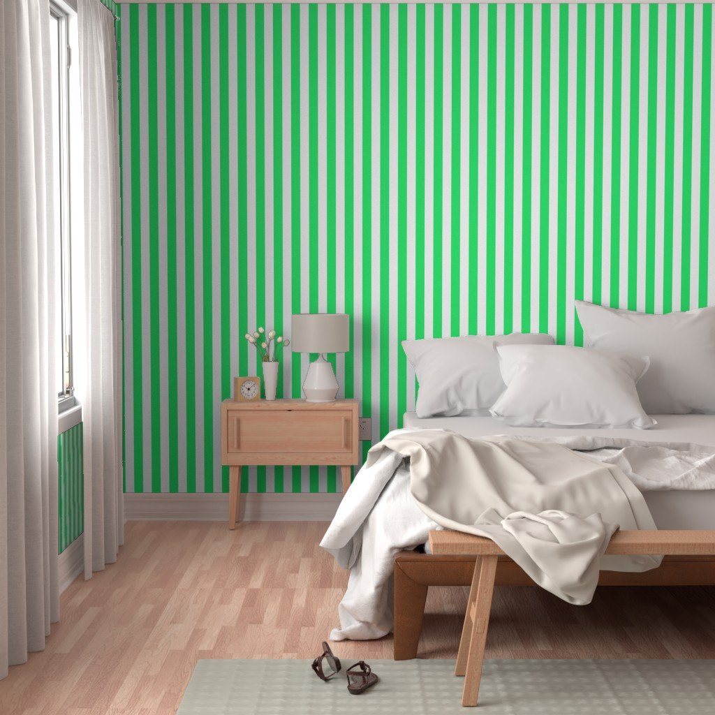 Lime Mojito Green Vertical Tent Stripes Florida Colors of the Wallpaper lime green wallpaper