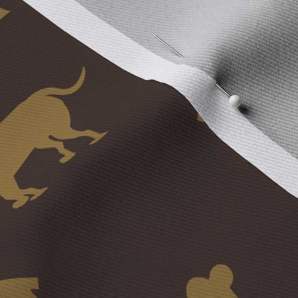 Louis Chihauhau Luxury Dog Attire Print Fabric brown and tan fabric