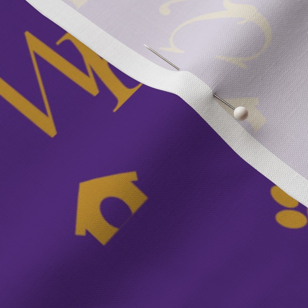 WKC Cardigan Corgis on Purple and Gold Fabric cardigan corgis fabric
