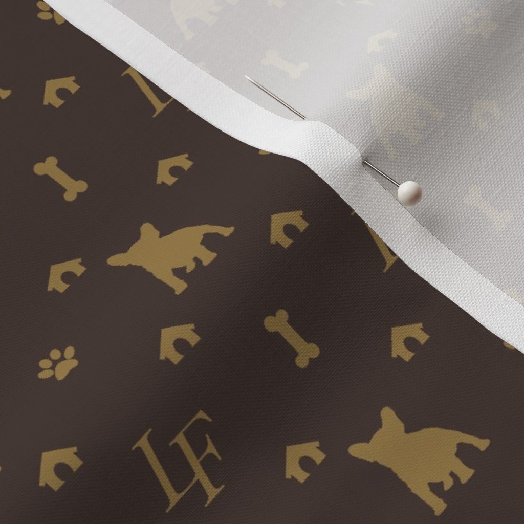 Mini Louis Frenchie Bulldog Luxury Dog Attire Print Fabric dog print fabric