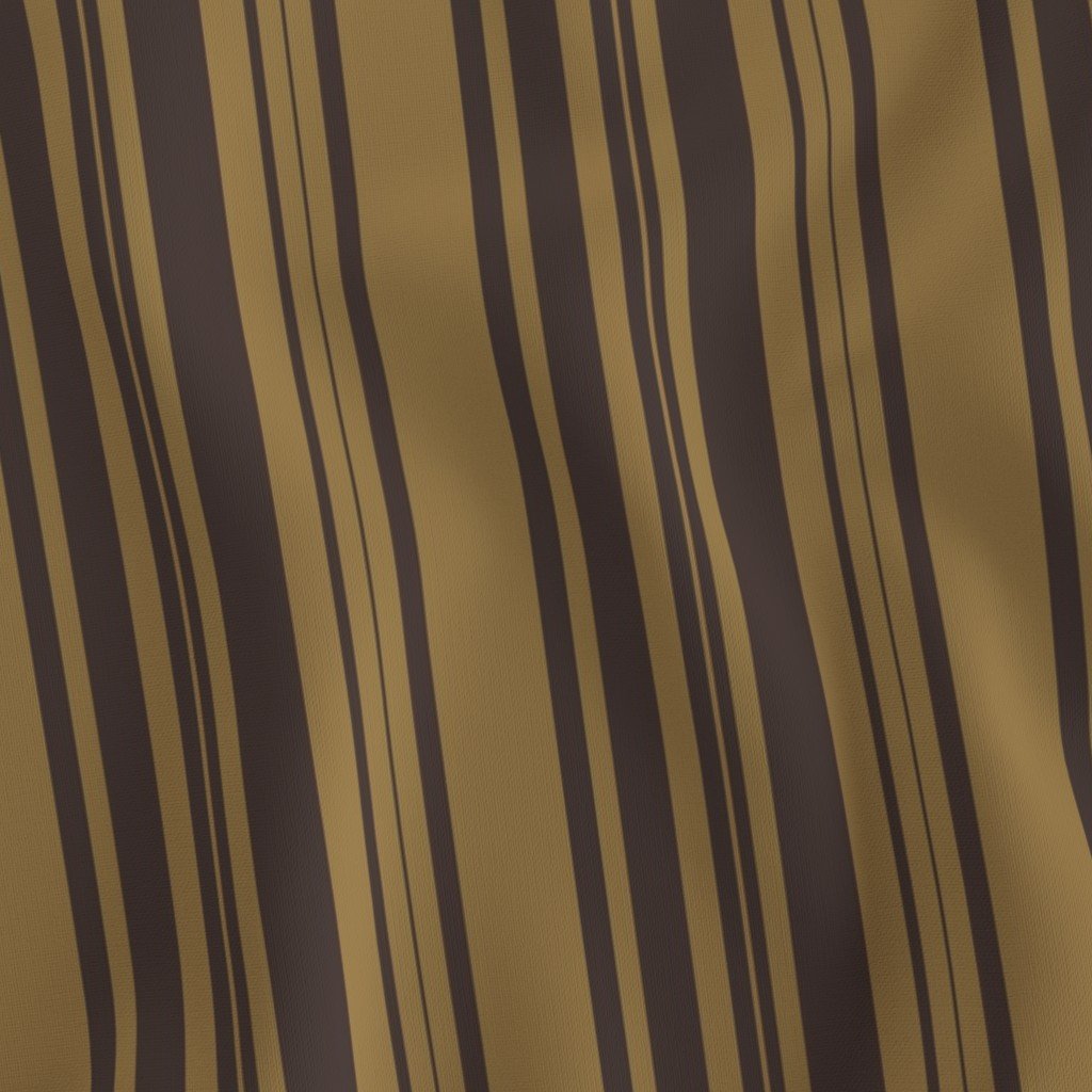 Louis Brown and Tan Dog Coordinate Vertical Stripes Print Fabric brown tan stripe fabric