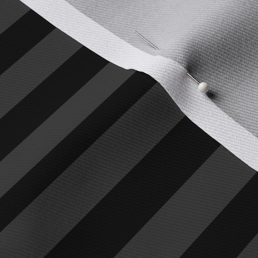 Halloween Holiday 1/2 inch Black and Shadow Grey Witch Stripes Fabric costume design fabric