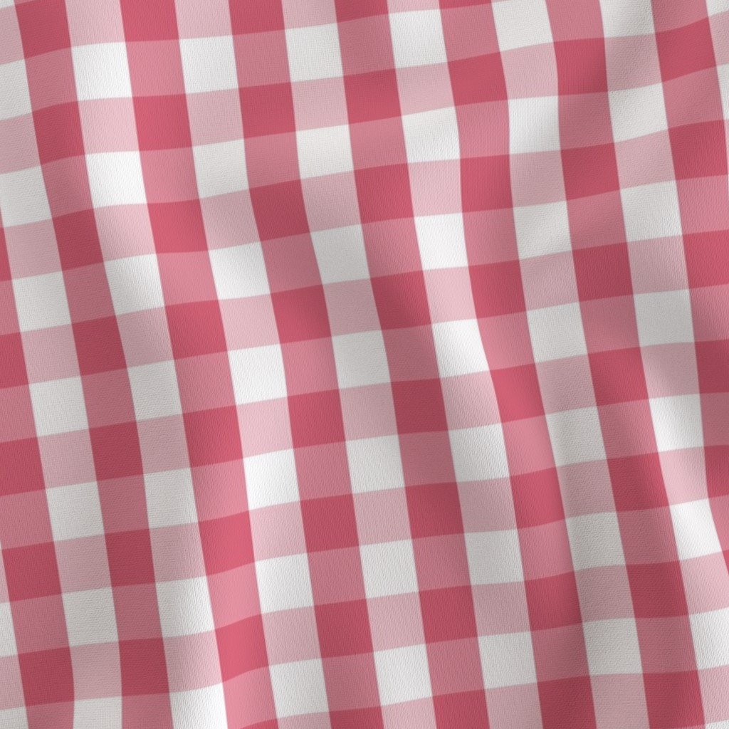 1 inch Nantucket Red Gingham Check Plaid Pattern Fabric nantucket red fabric