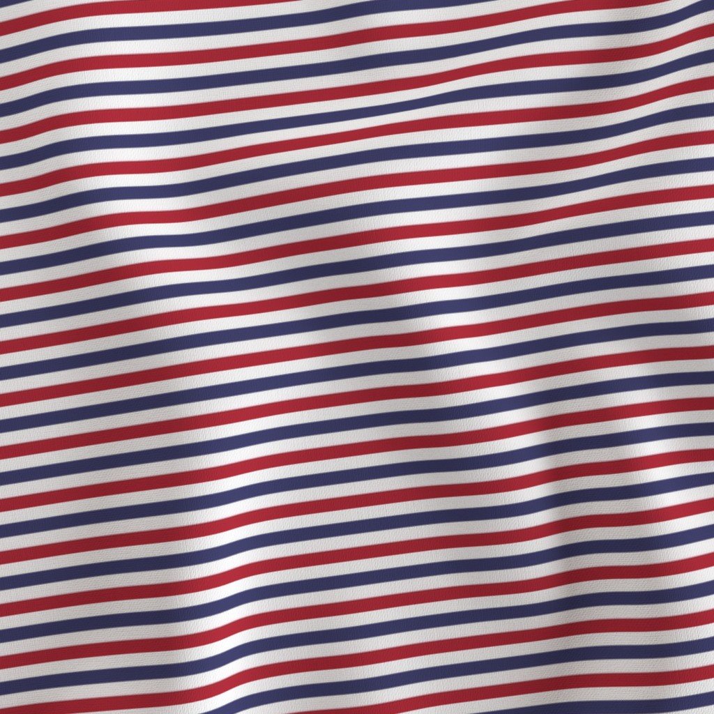 1/4 inch Flag Red White and Blue Alternating H Pin Stripes Fabric american flag fabric