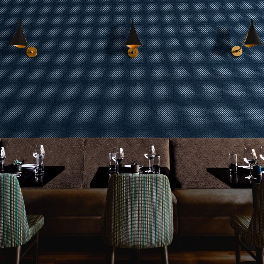 1/4 inch Classic White Polkadots on Navy Blue Wallpaper navy and white wallpaper