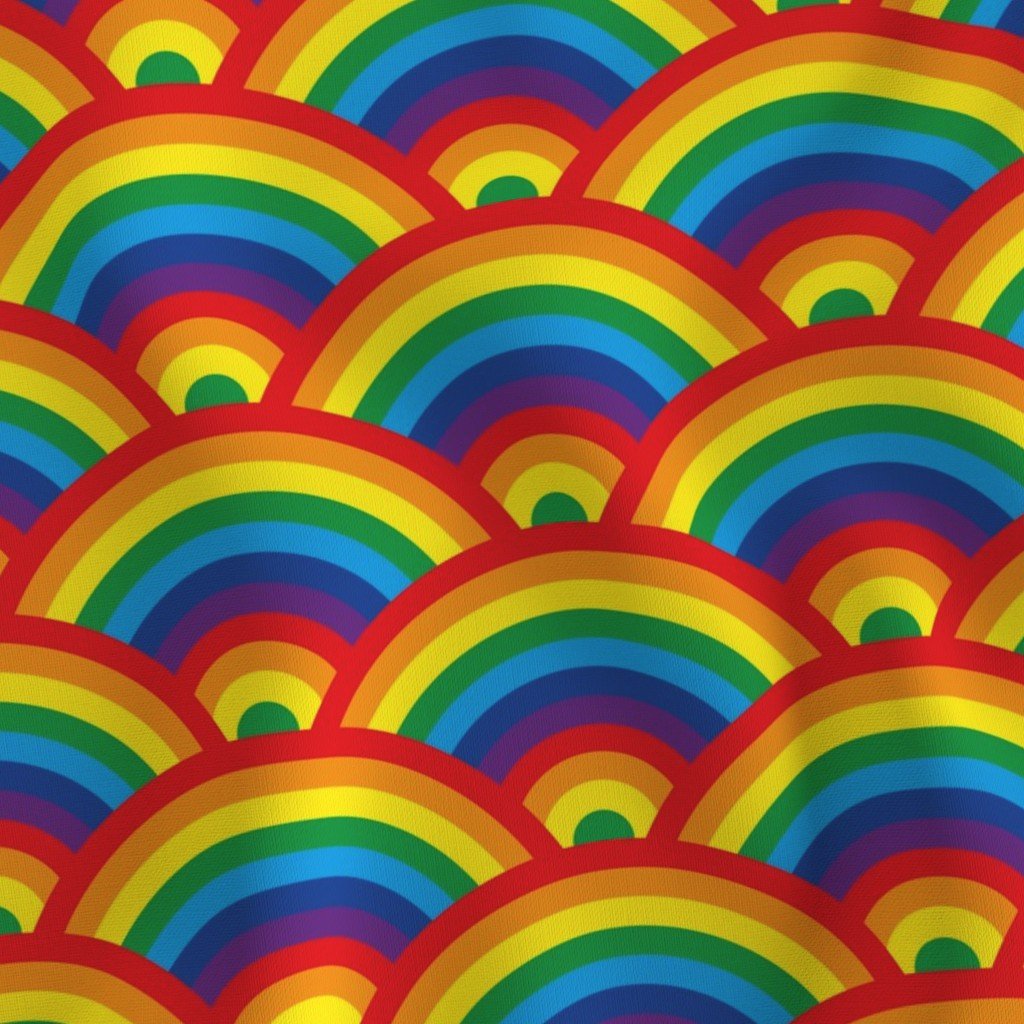 New Babies Room Decor Endless Rainbows Fabric blue rainbow fabric
