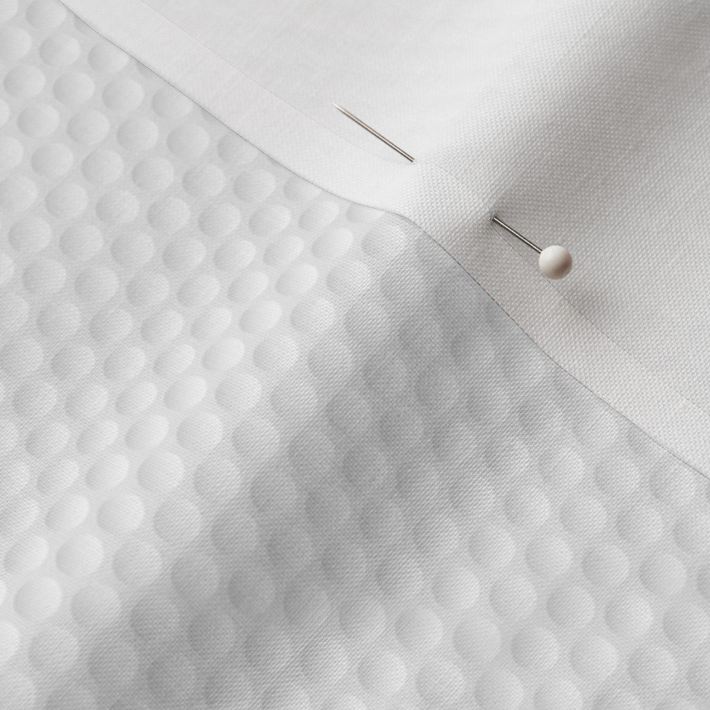 Classic White Golf Ball Dimples Fabric bright white fabric