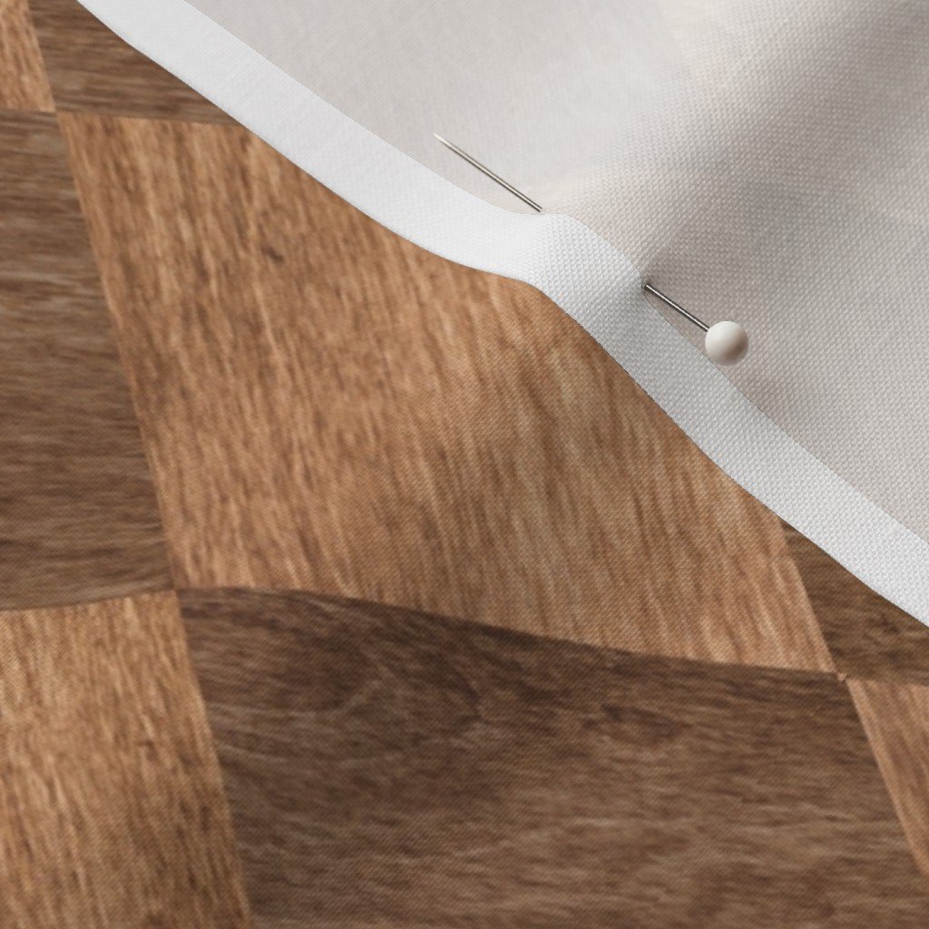 Light and Dark Wood Harlequin Diamond Check Marquetry Fabric wood carving fabric