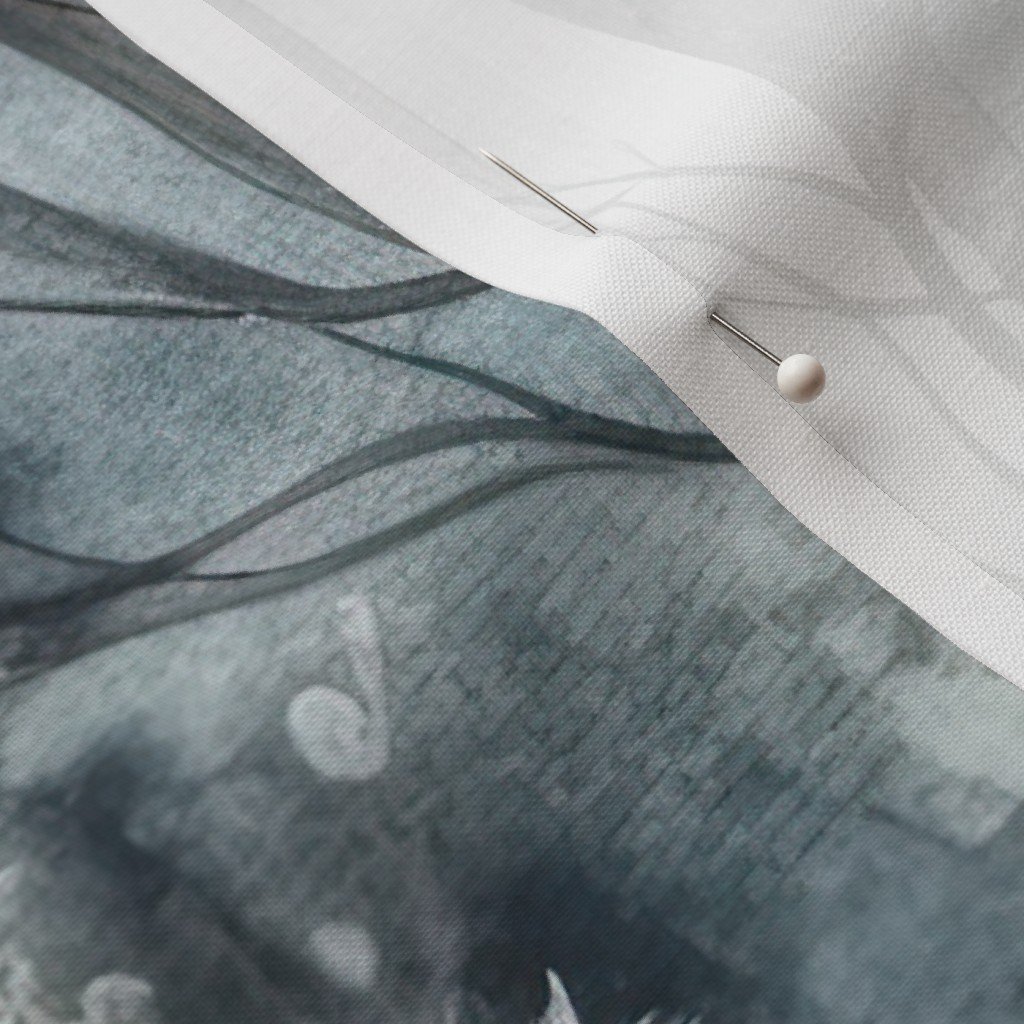 Endless Winter Forest Dreamscape Trees in Misty Forest Fabric endless forest fabric