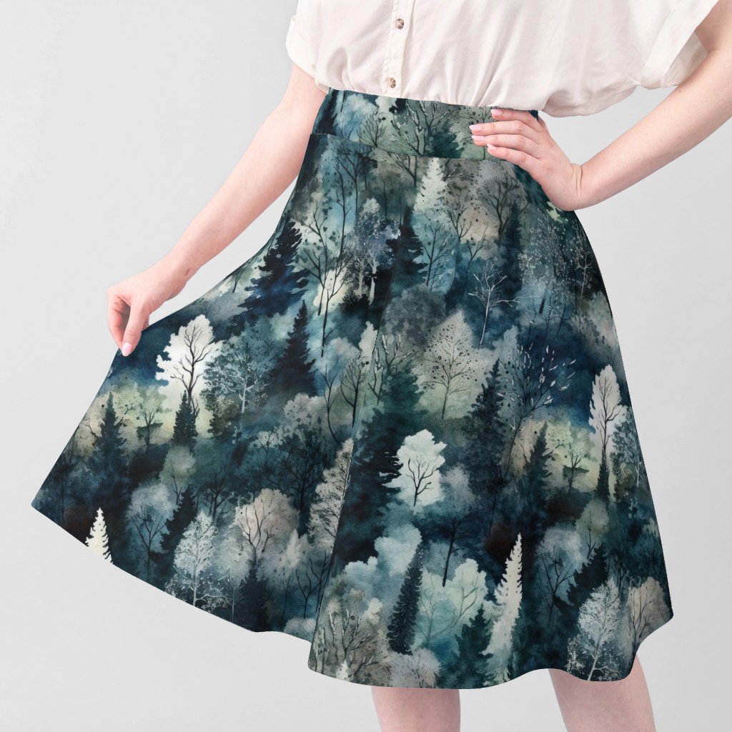Endless Winter Tree Dreamscape Trees in Misty Forest Fabric misty forest fabric