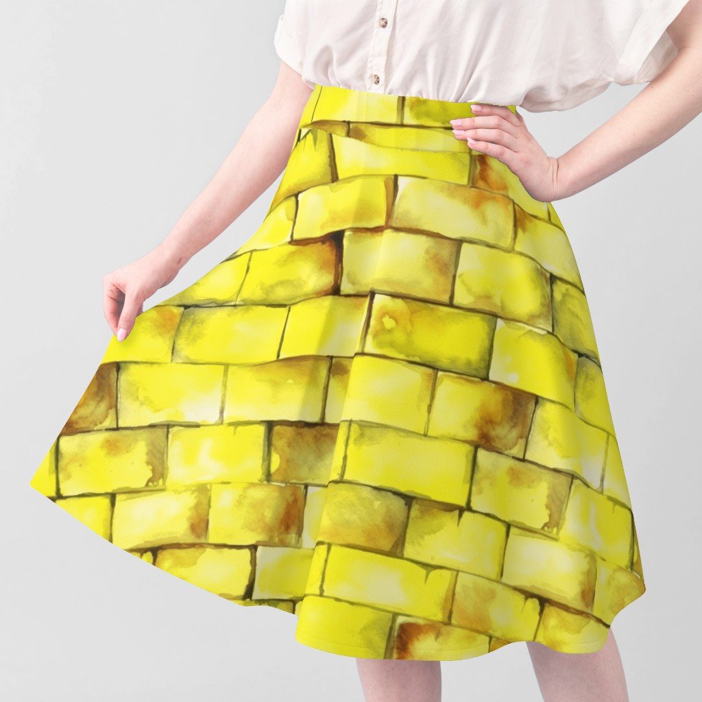 Yellow Brick Road Seamless Repeating Pattern Fabric brick repeat fabric