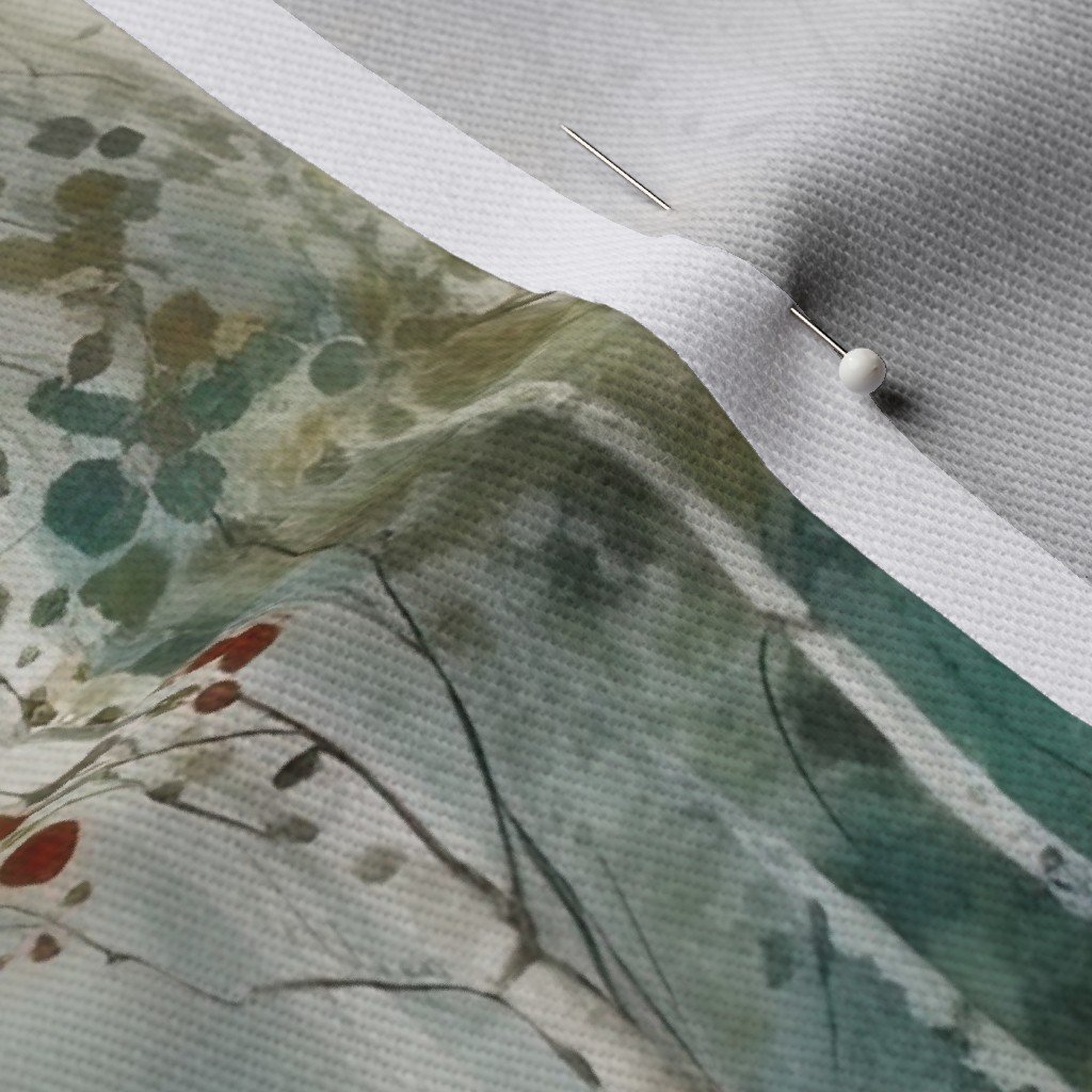 Smaller Endless Birch Tree Dreamscape Trees in Misty Forest Fabric birch forest fabric