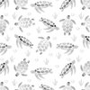 Grey Ombre Watercolor Sea Turtle Print Interior Collection Home Decor Collection Grey Ombre Watercolor Sea Turtle Print colorway design