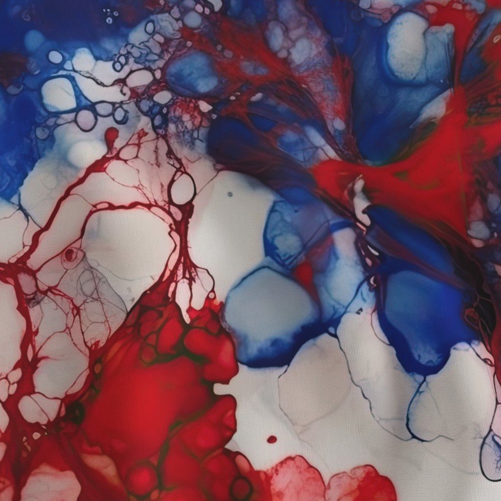 Red White and Blue Alcohol Ink American Patriotic Flag Colors Alcohol Fabric alcohol ink pattern fabric