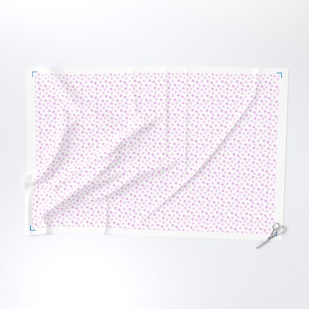 Small Faded Pink Christmas Stars on White Fabric christmas pattern fabric