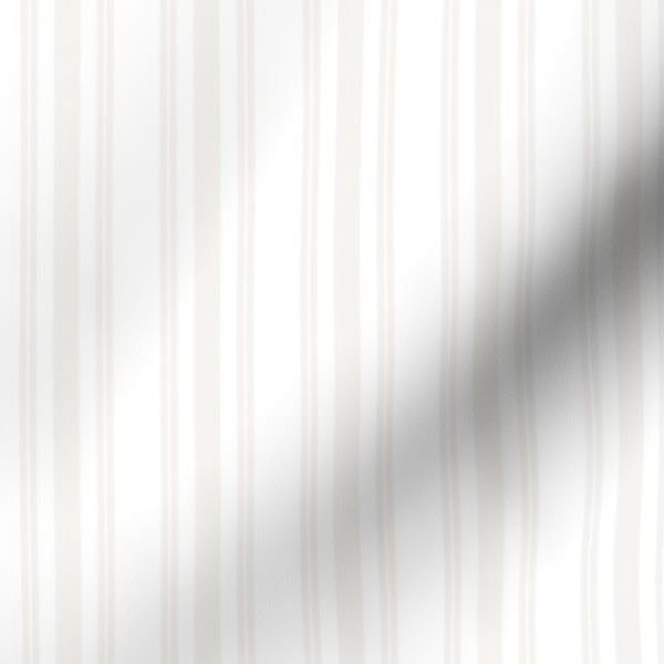 Light Dove Grey Thin Ticking Stripes on White Interior Collection Home Decor Collection earth tone fabric design