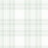 Pale Sage Green Botanical Large Traditional Tartan Plaid Pattern
