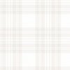Soft Bone White Large Traditional Tartan Plaid Pattern