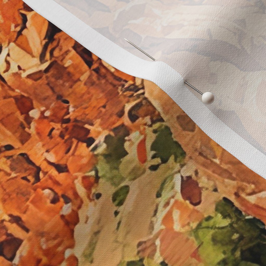 Summer Sun Over the Grand Canyon Watercolor Landscape Fabric national park fabric