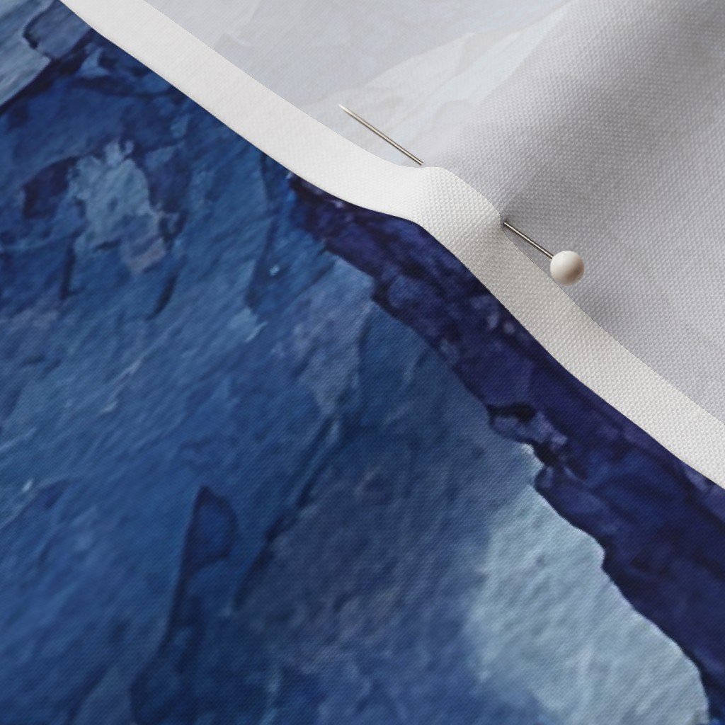 Winter Silence Over the Grand Canyon Watercolor Landscape Fabric grand canyon fabric