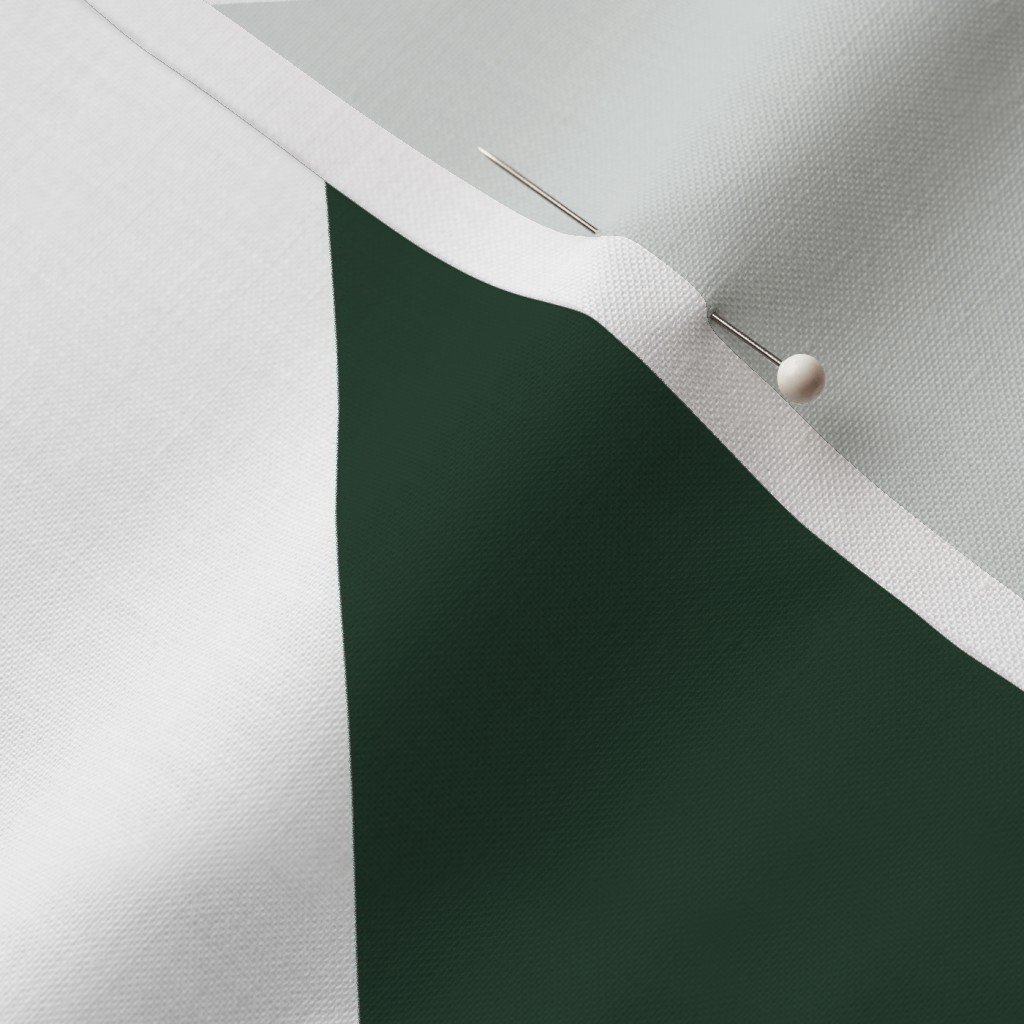 Bold Forest Green and White Oversized Geometric Triangle Fabric forest green fabric