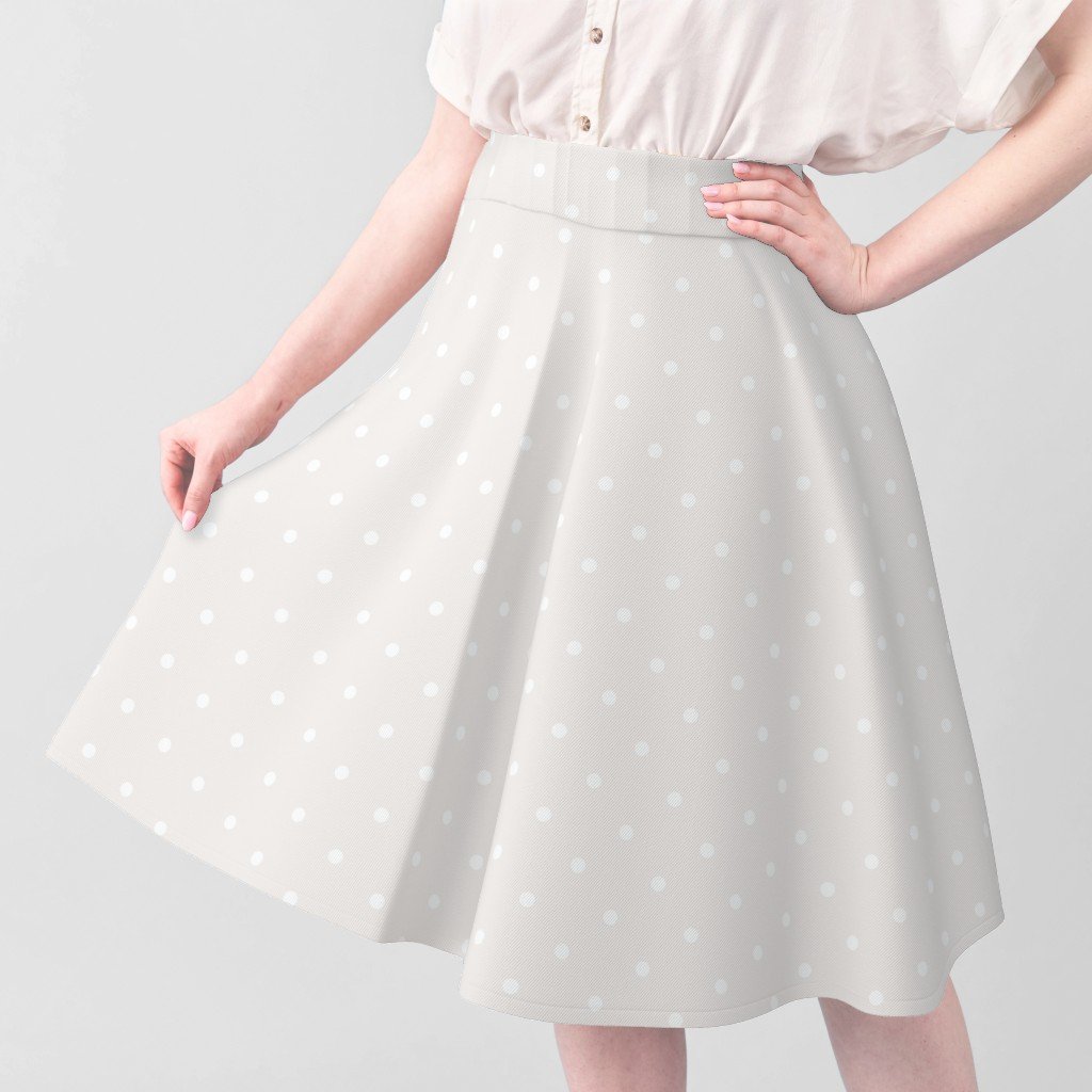 3 Inch Bone White Polka Dot Pattern Fabric warm tone fabric
