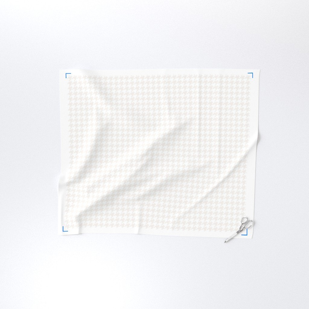 Bone White Houndstooth Check Pattern Fabric checkered fabric