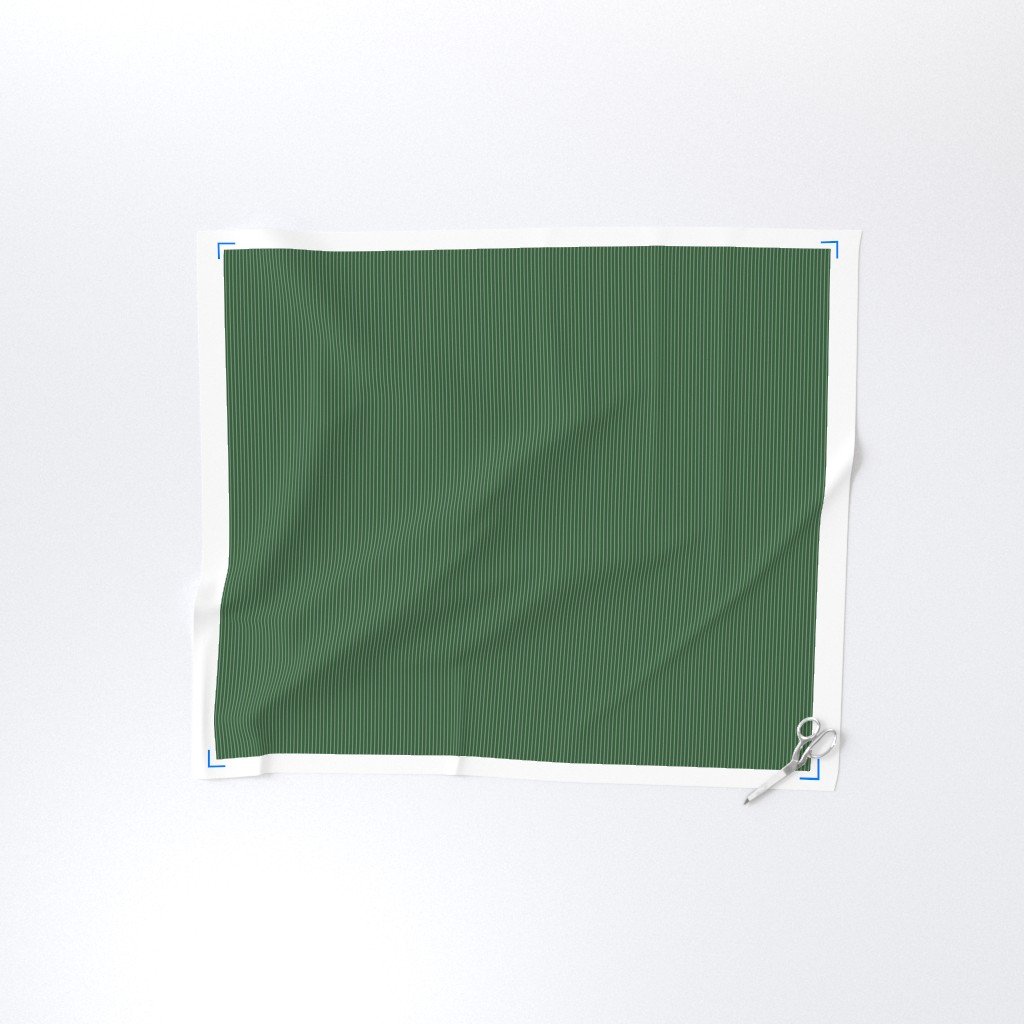 Classic White Pinstripe on Hunter Green Office Stripe Pattern Fabric banker stripe fabric