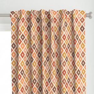 Hotel Cala Sol Sun Bleached Vintage Diamond Textile Design Collection Home Styling Collection warm tone curtain design