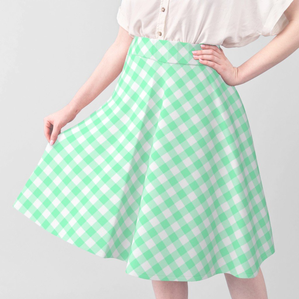 Mint Green Gingham Check Plaid Fabric checkered fabric