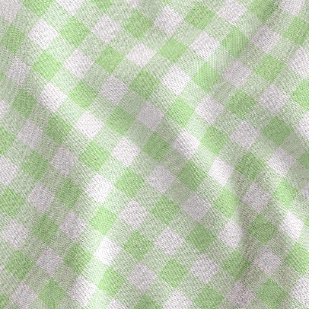 Seafoam Green Gingham Check Plaid Fabric checkered fabric