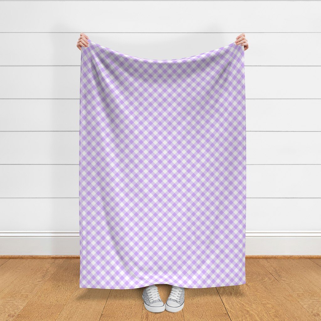 Lavender Purple Gingham Check Plaid Fabric checkered fabric