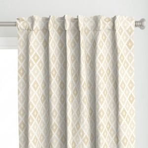 Small Sun Faded Mediterranean Diamond Pattern in Golden Sand Beige Design Collection Home Decor Collection muted mustard curtain design