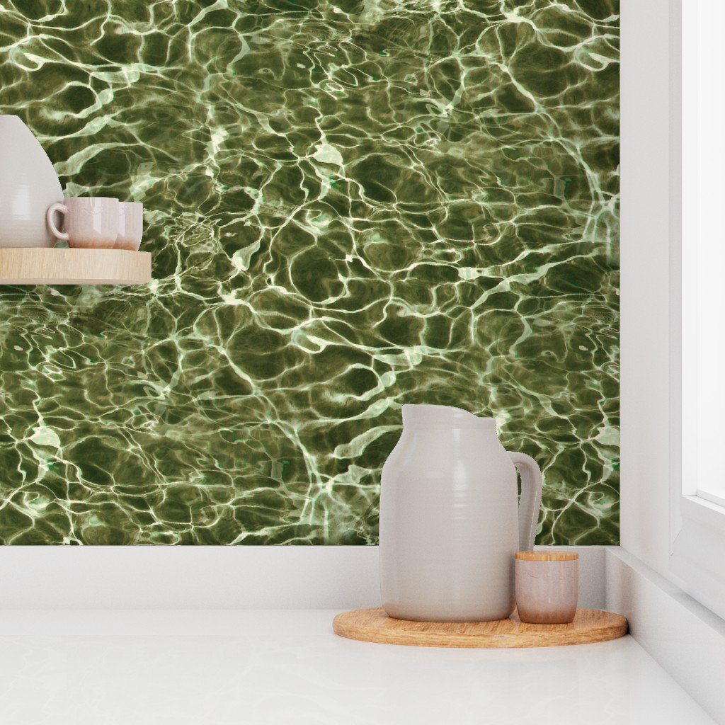 Isla Holbox Seagrass Shallows Water Ripples Wallpaper cream reflections wallpaper