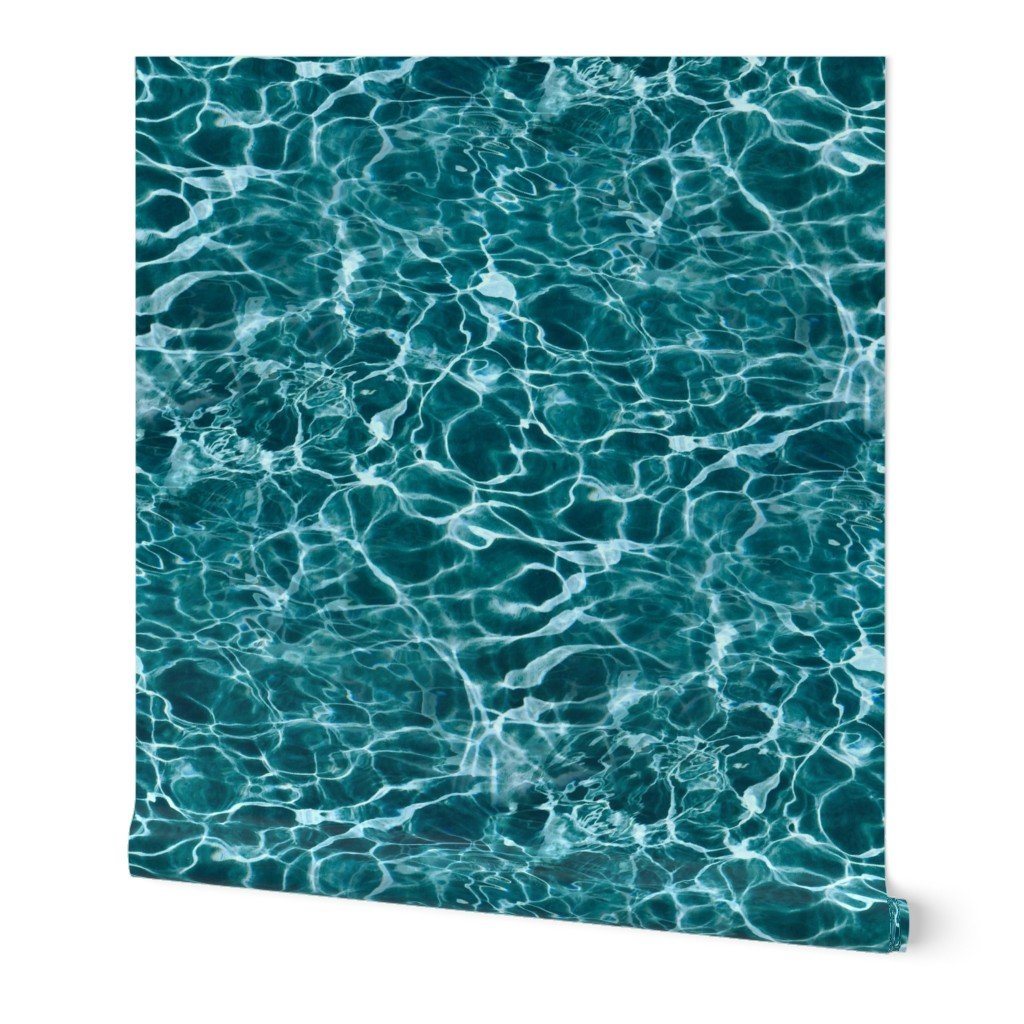 Exuma Sapphire Shallows Water Ripples Wallpaper beach house wallpaper