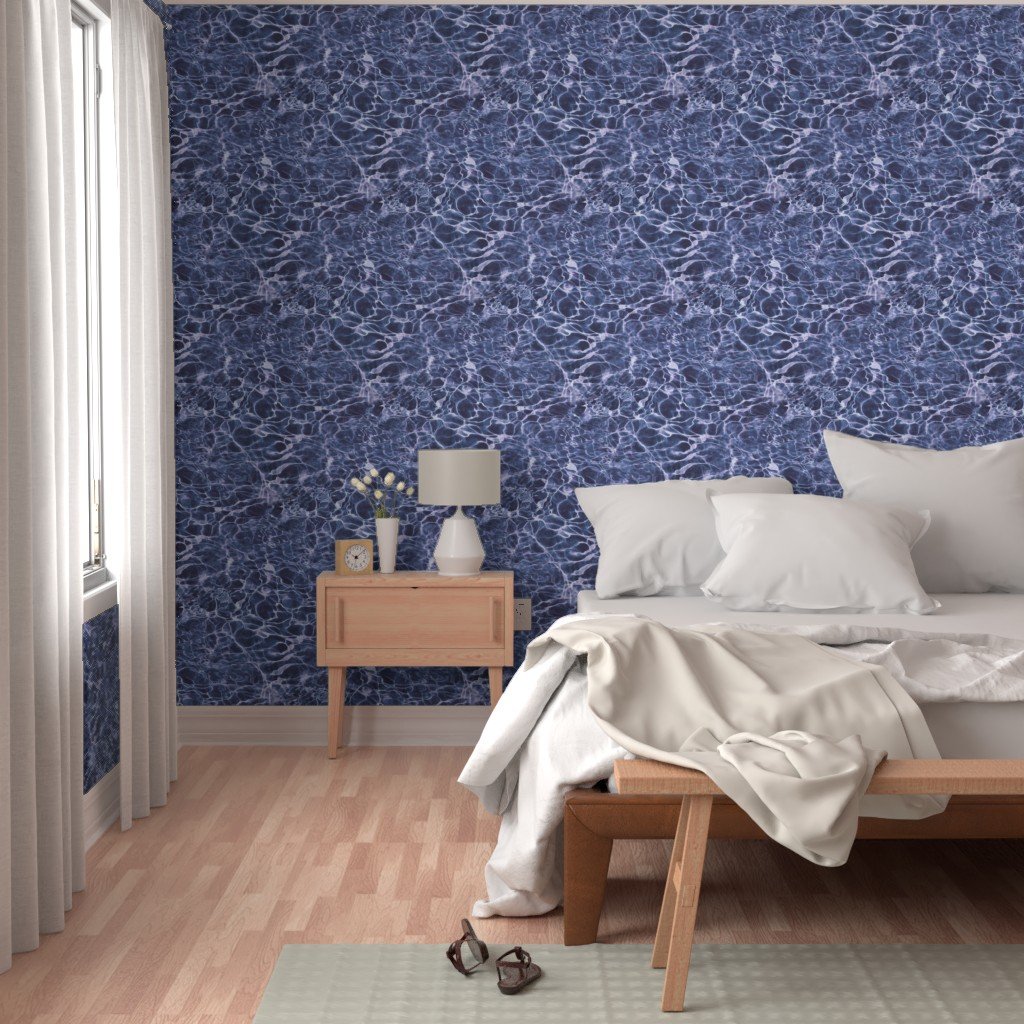 Croatia Vis Island Violet Blue Water Ripples Interior Collection Design Collection design wallpaper
