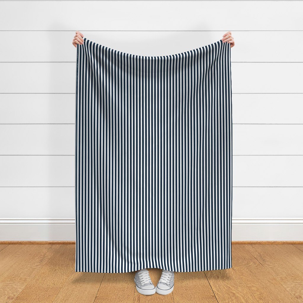 Navy and White Sailor Stripes Fabric navy stripe fabric