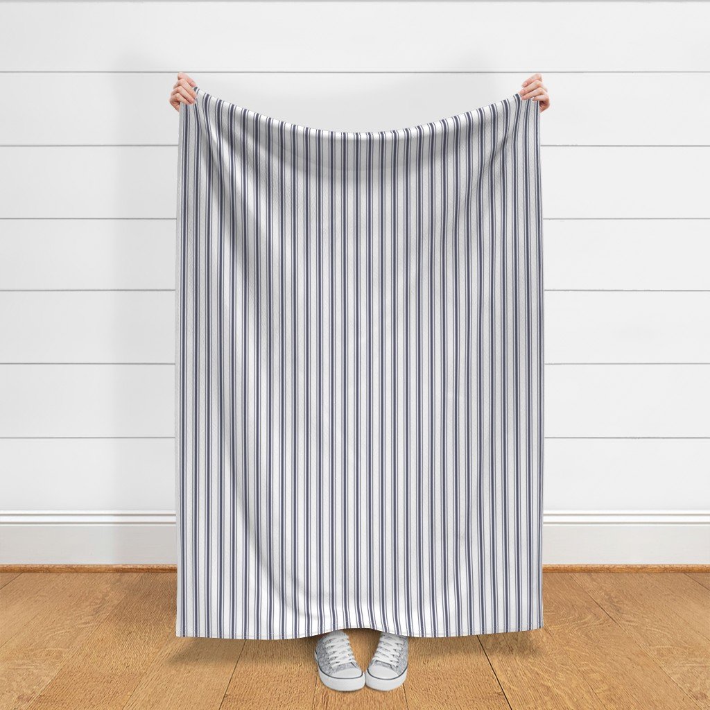 Mattress Ticking Midnight Blue Fabric bedding stripes fabric