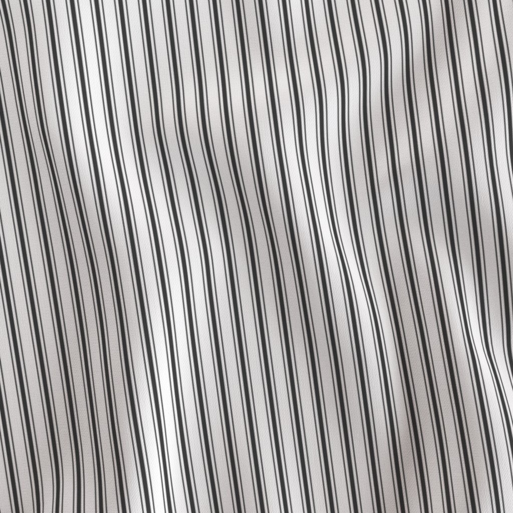 Mattress Ticking Narrow Striped Pattern in Dark Black and White Home Decor Collection Decor Collection black ticking fabric