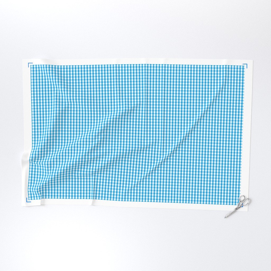 Oktoberfest Bavarian Blue and White Small Gingham Check Fabric beer festival fabric