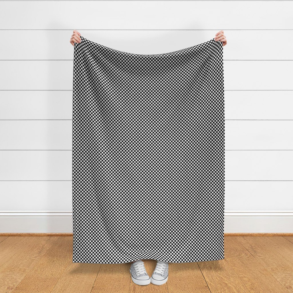 Black and White Checkerboard 1/2 inch-Check Fabric black and white fabric