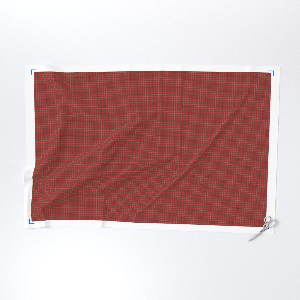 Christmas Berry Red and Green Tartan with Beige and White Lines Fabric berry red plaid fabric