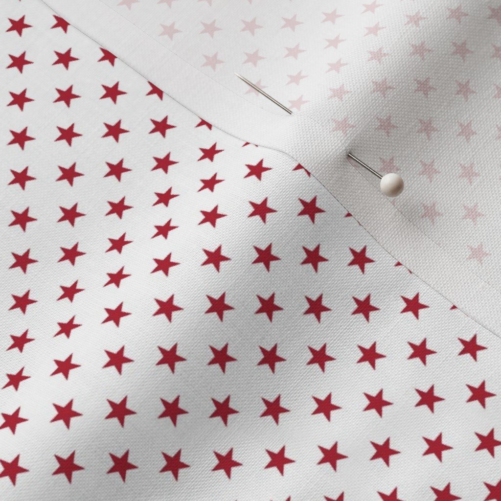 Small USA Flag Red Stars on White Fabric flag stars fabric