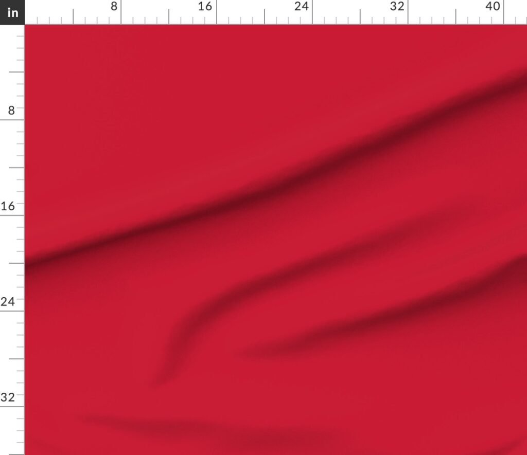 Holly Berry Red Classic Christmas Solid with Festive Charm Fabric design