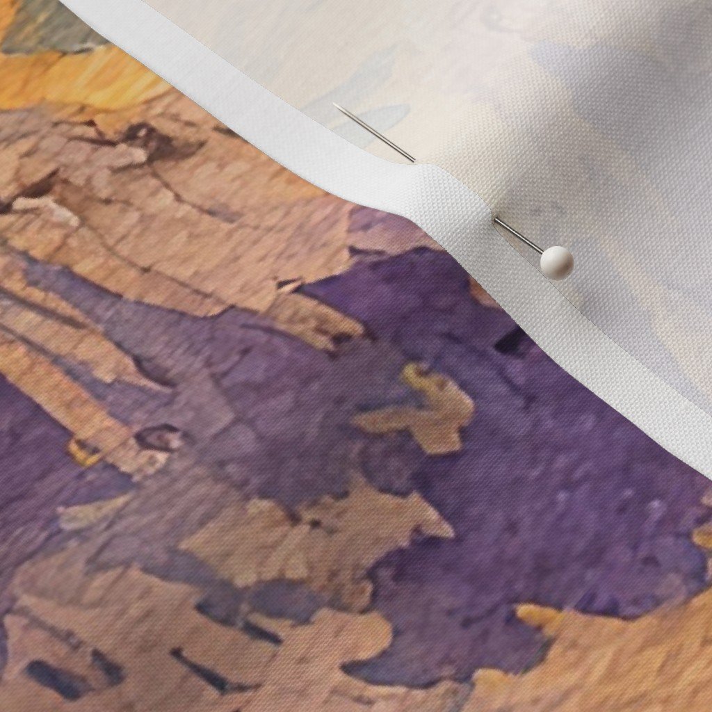 Autumn Glow Over the Grand Canyon Watercolor Landscape Fabric grand canyon fabric