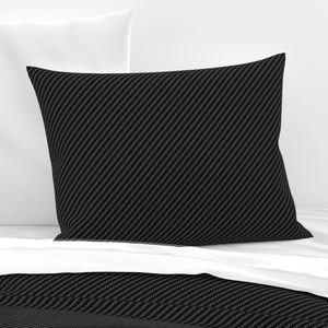 Classic Diagonal Ribbed Black Carbon Fibre for the Man Cave Design Collection Decor Collection carbon fibre pillow sham design