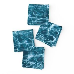 Teal Ripples in Wavy Water Home Decor Collection Interior Collection water waves napkins design